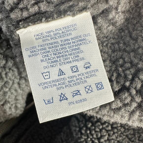 Lands End‎ Vest Womens S Charcoal Grey Sherpa Lined Faux Suede Outdoor Cabincore - Picture 6 of 7